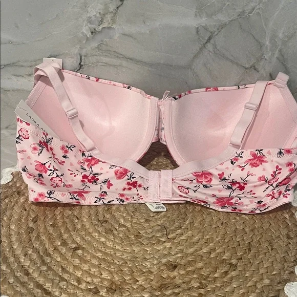 Laura Ashley Underwire Balletcore Pink Floral Bra 40D - Picture 5 of 5